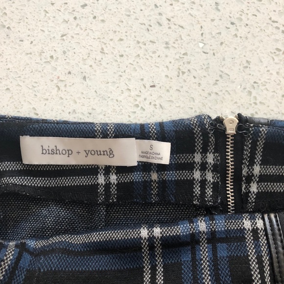 Bishop + Young Plaid Pencil Skirt w/Slit - Picture 4 of 4